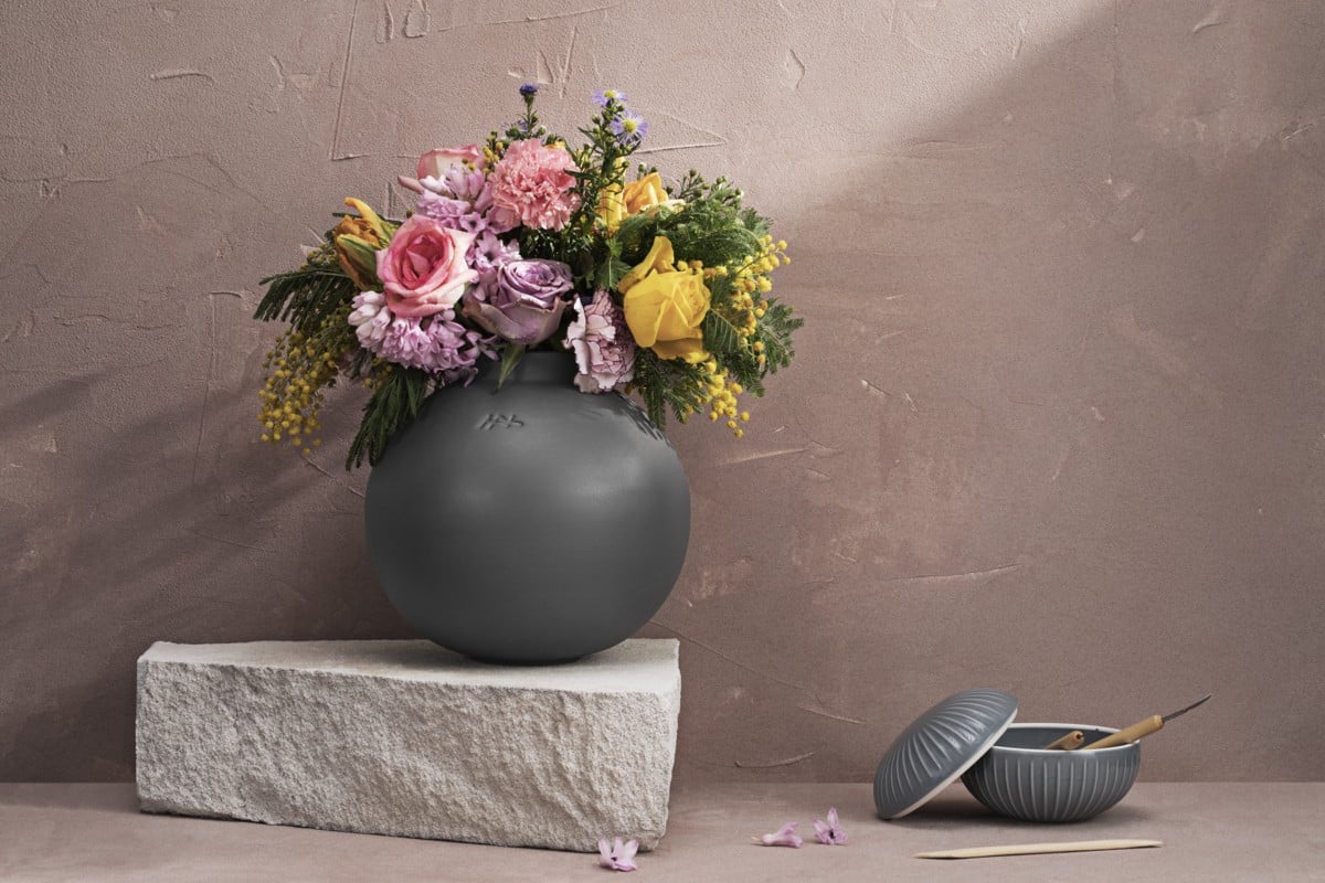 Globo Vase H20 cm grå